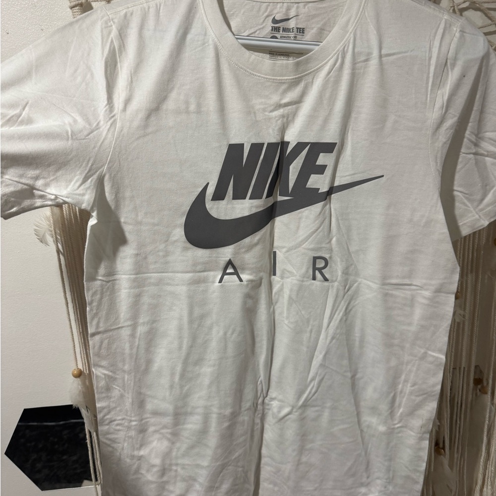 Nike Air Tee in White and Gray